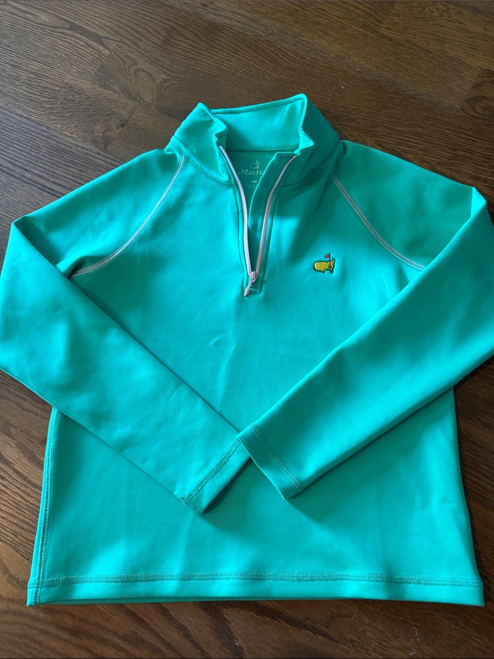 Masters Light Teal 1/4 Zip Pullover with logo